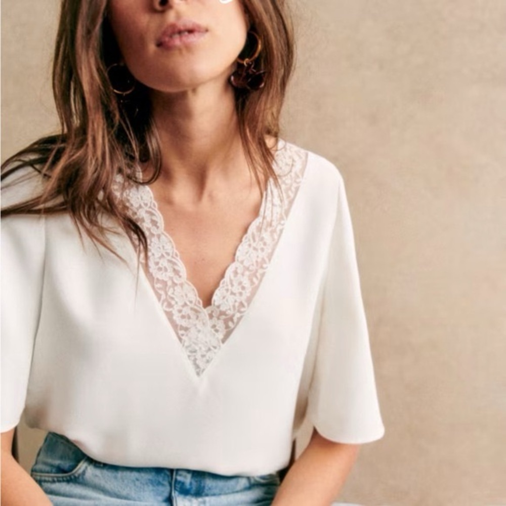 Sezane Sylla blouse size 46 XL